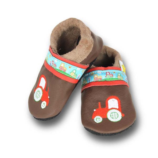 Lauflernschuhe rote Trecker mit Webband